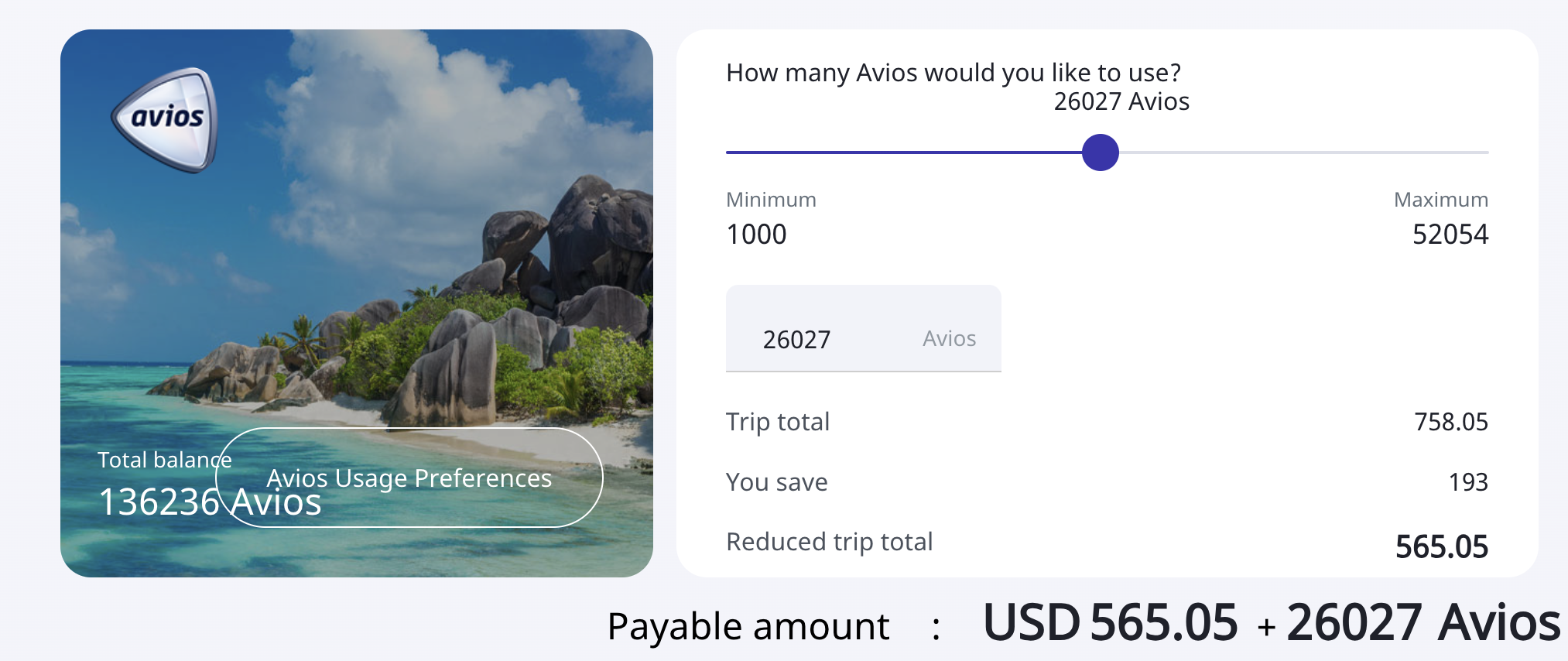 Avios and cash search on qatar airways for 26,027 avios and cash